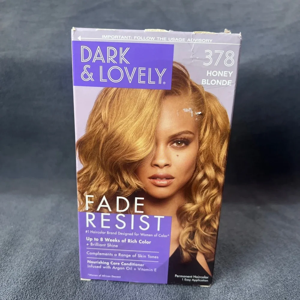 Dark & Lovely Fade Resist Permanent Haircolor 378 Honey Blonde New Box